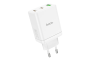 HOCO zidni strujni adapter PD QC - 1x USB - 2x Type C utor 3A (35W) - bijeli 247185