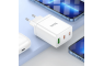 HOCO zidni strujni adapter PD QC - 1x USB - 2x Type C utor 3A (35W) - bijeli 247187