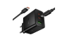 HOCO GaN zidni punjač PD/QC 65W – 2× Type-C + USB + Type-C kabel – Crni 268262
