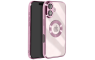 Kromirana prozirna maskica za iPhone 16 - Roza 246516