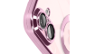 Kromirana prozirna maskica za iPhone 16 - Roza 246518