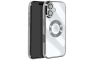 Kromirana prozirna maskica za iPhone 16 - Srebrna 246565