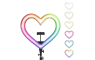 Led RING svjetiljka RGB Heart od 10 inča i tripod 256081