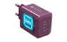 Forcell zidni punjač GaN 2x Type-C + Type-C kabel - 60W - Bordo 269788