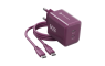 Forcell zidni punjač GaN 2x Type-C + Type-C kabel - 60W - Bordo 269790