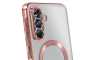 MagSafe Prozirna Silikonska maskica sa rose gold rubovima za Samsung Galaxy S26 265576