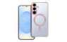 MagSafe Prozirna Silikonska maskica sa rose gold rubovima za Samsung Galaxy S25 FE 265101
