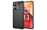 Silikonska Carbon Maskica za Redmi note 13 Pro (4G) - Crna 231405