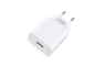 XO zidni punjač QC 3.0 18W USB bijeli + Type C kabel 242400
