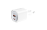 XO zidni punjač QC 3.0 30W USB + Type-C + Type C kabel - bijeli 252761