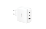 XO zidni strujni adapter - 1x USB - 2x Type C utor (100W) - bijeli 241225