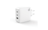 XO zidni strujni adapter - 1x USB - 2x Type C utor (100W) - bijeli 241226