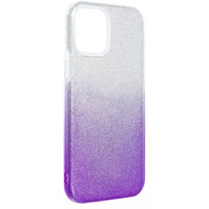 3u1 Dvobojna Glitter Maskica za iPhone 12 Pro - Ljubičasta