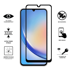 Zaštitno Staklo za ekran za Redmi 15C (3D) - (Prozirno sa crnim rubovima)