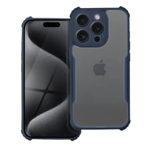Defender prozirna maskica s plavim rubom za iPhone 15 Pro