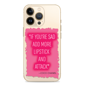 Silikonska maskica za mobitel - Add lipstick and attack  - babe38