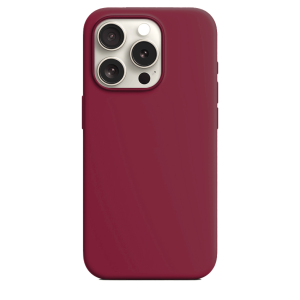 Silikonska Maskica za iPhone 15 Pro Max - Bordo