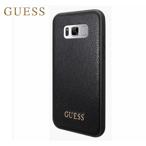 Kožna GUESS maskica za Galaxy S8 Plus – Crna