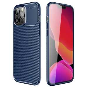 Armor Silikonska Carbon fiber Maskica za iPhone 13 Pro - Plava