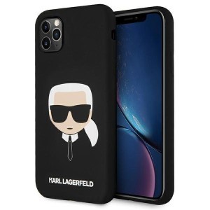 Karl Lagerfeld Silicone Karl's head Maskica za iPhone 11 Pro – Crna