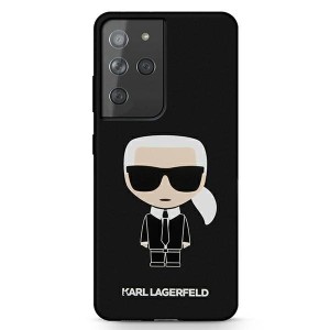 Karl Lagerfeld Silicone Iconic maskica za Galaxy S21 Ultra – Crna
