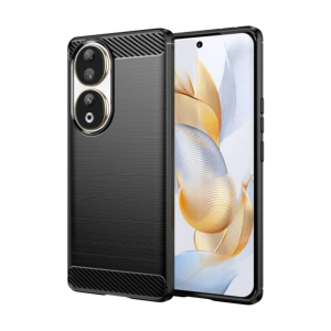 Silikonska Carbon Maskica za Honor 90 - Crna
