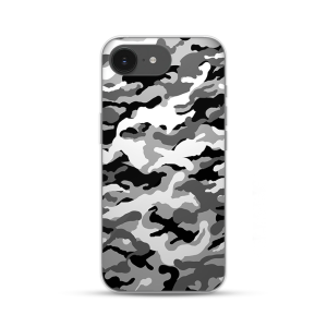 Silikonska Maskica za iPhone 16e - Camouflage - siva