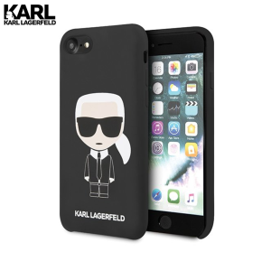 Karl Lagerfeld Silicone Ikonik maskica za iPhone 7 / 8 / SE 2020 – Crna