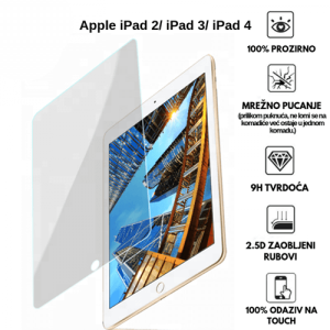 Apple iPad 2 / iPad 3/ iPad 4 9.7 inča – Kaljeno Staklo / Staklena Folija