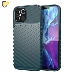 Thunder Rugged Silikonska Maskica za iPhone 12 - Zelena