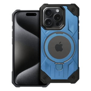 MagSafe Armor maskica s prstenom za iPhone 15 Pro Max - Plava