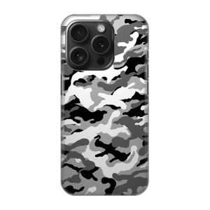 Silikonska Maskica za iPhone 16 Pro Max - Camouflage - siva