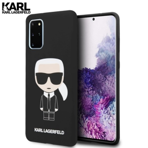 Karl Lagerfeld Silicone Ikonik maskica za Galaxy S20 Plus – Crna