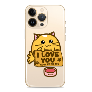Silikonska Maskica za mobitel - "I love you, now feed me" - LV27