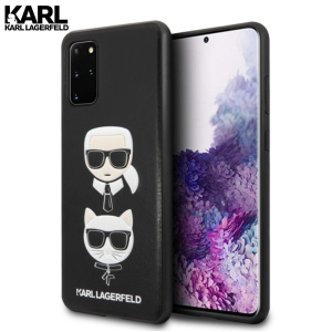 Karl Lagerfeld Hard Karl & Choupette maskica za Galaxy S20 Plus – Crna