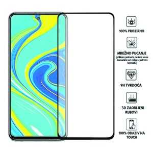 Zaštitno Staklo za ekran za Xiaomi Redmi Note 9 Pro / 9s / 9 Pro Max (3D) - (Prozirno sa crnim rubovima)