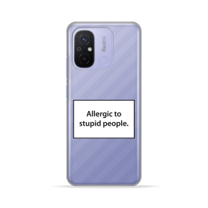 Silikonska Maskica za Redmi 12C / Redmi 11A / Poco C55 - Allergic to Stupid People