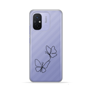 Silikonska Maskica za Redmi 12C / Redmi 11A / Poco C55 - Leptiri - LA-26