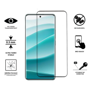Zaštitno Staklo za ekran za Redmi Note 14 Pro Plus 5G (3D Keramičko zaobljeno) - (Prozirno sa crnim rubovima)