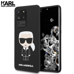 Karl Lagerfeld Silicone Ikonik maskica za Galaxy S20 Ultra – Crna