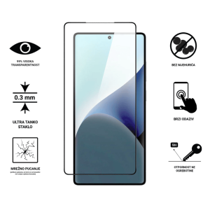 Zaštitno Staklo za ekran za Samsung Galaxy S26 Ultra (3D) - (Prozirno sa crnim rubovima)