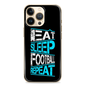 Silikonska Maskica za mobitel - "Eat, sleep, football, repeat" - SP39