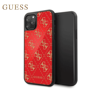 Glitter GUESS maskica za iPhone 11 Pro – Crvena