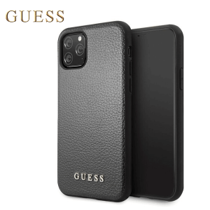 Kožna GUESS Iridescent maskica za iPhone 11 Pro – Crna