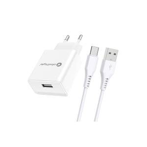 Komplet - USB Adapter + Type C - 3.0A - 100cm