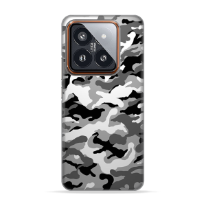 Silikonska Maskica za Xiaomi 14 Pro - Camouflage - siva