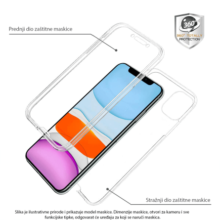 3D Obostrana Prozirna Maskica za P Smart Plus (2019) 223086