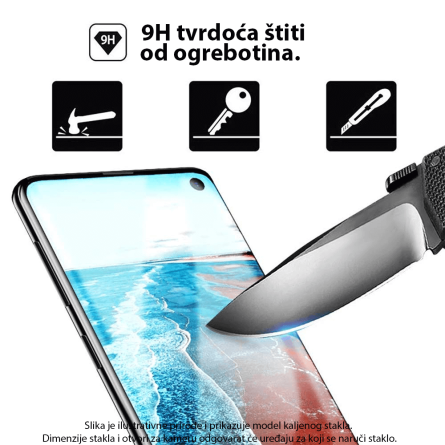 Zaštitno Staklo za ekran za Samsung Galaxy S21 FE (3D) - (Prozirno sa crnim rubovima) 226263
