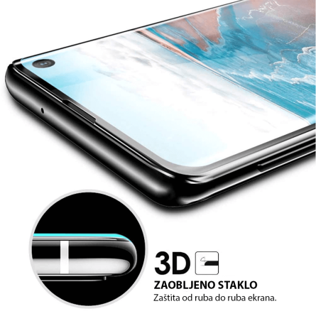 Zaštitno Staklo za ekran za P9 - Prozirno s crnim rubovima (3D) 33902