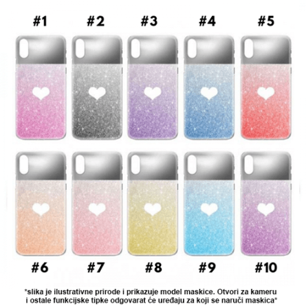 Glitter Heart Silikonska Maskica za Y6 (2019) 41350